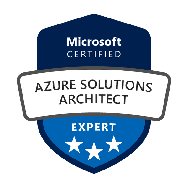 Badge Microsoft Certified: Azure Solutions Architect Expert